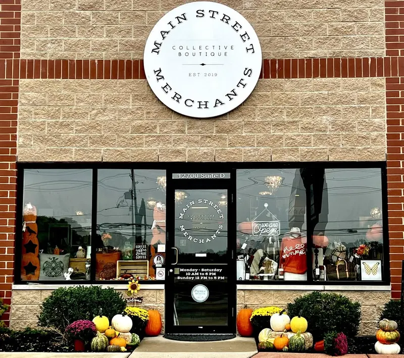 The Main Street Merchants storefront, with the round sign above the windows